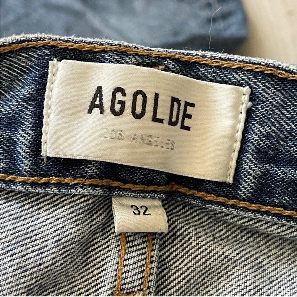 Agolde Vintage Blue Straight Jeans - Picture 2 of 6